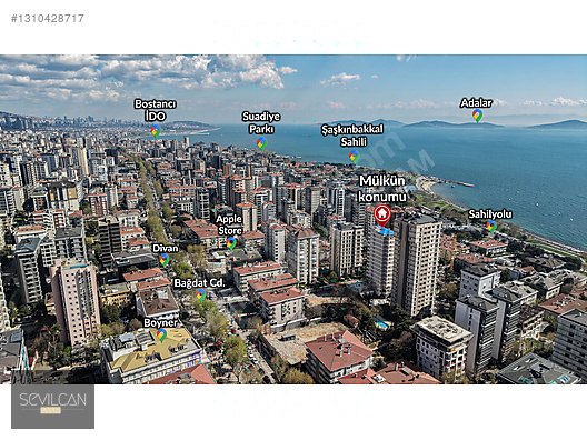 Caddebostan'da Panoramik Manzaralı, 250 m² Genişliğinde 4+1 Lüks Daire