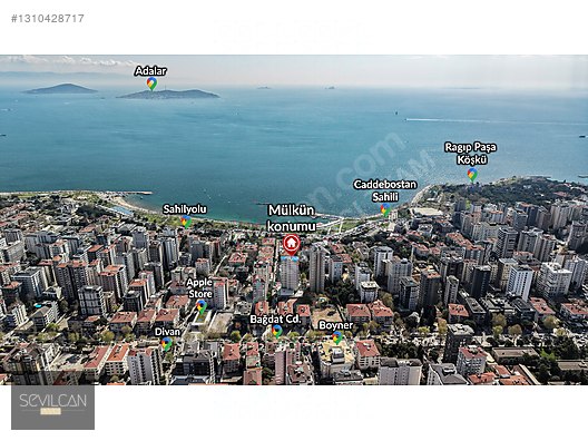 Caddebostan'da Panoramik Manzaralı, 250 m² Genişliğinde 4+1 Lüks Daire